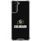 University of Colorado CU Logo on Black Galaxy S21 FE Clear Case